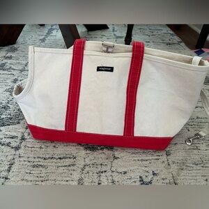 wagwear Boat Canvas Carrier Tote (Hampton Bag) red/white (S)